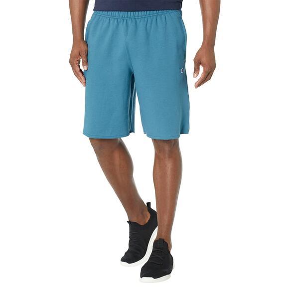 Champion Men's 10" Powerblend Short Nifty Turquoise C Patch Logo Size S 12654 - Picture 1 of 3